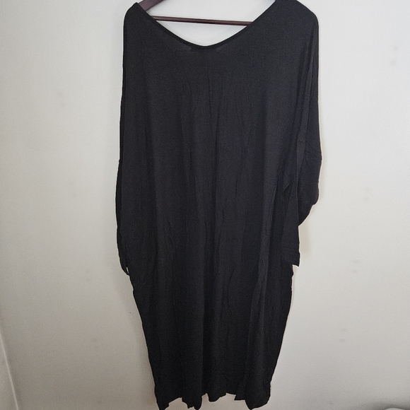 Yana K Dress 3/4 Lisa Long Sleeve Black Neutral Casual Oversized Loose Fit - Picture 5 of 11